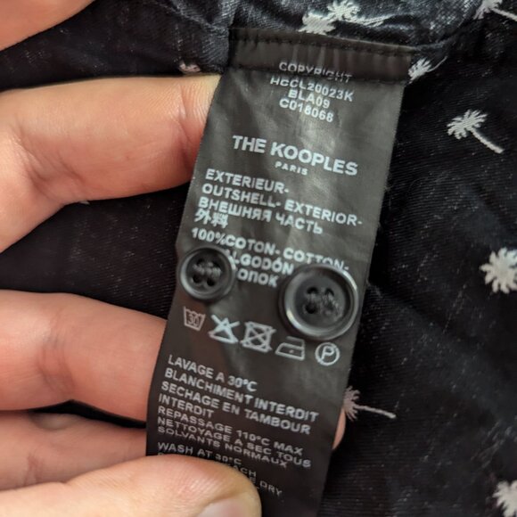 THE KOOPLES - Palm tree patterned shirt - Sz M - Picture 8 of 8